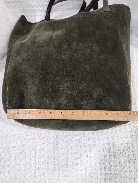 Suede Tote Bag, Hobo Bag, Shoulder Bag, Gorgeous Color. - Picture 5 of 11